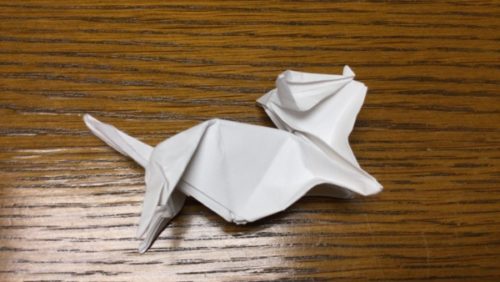 ネズミ　折り紙　立体　作り方