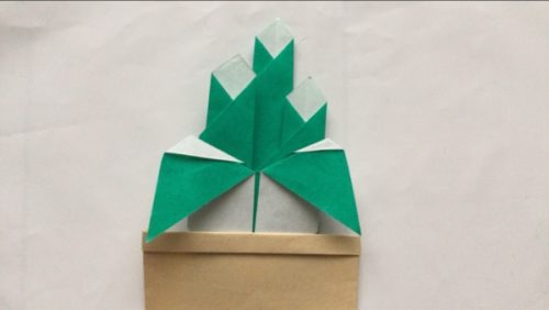 折り紙 お正月 飾り門松 作り方 工作