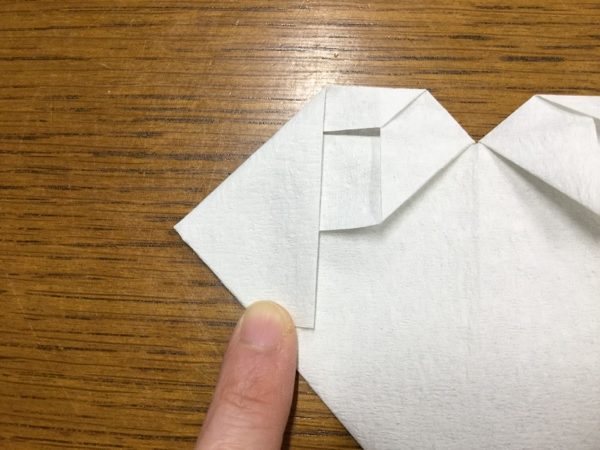 折り紙 ハート 作り方 長方形
