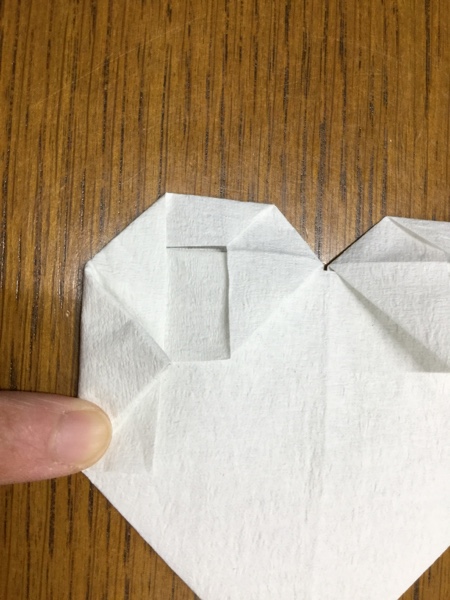 折り紙 ハート 作り方 長方形